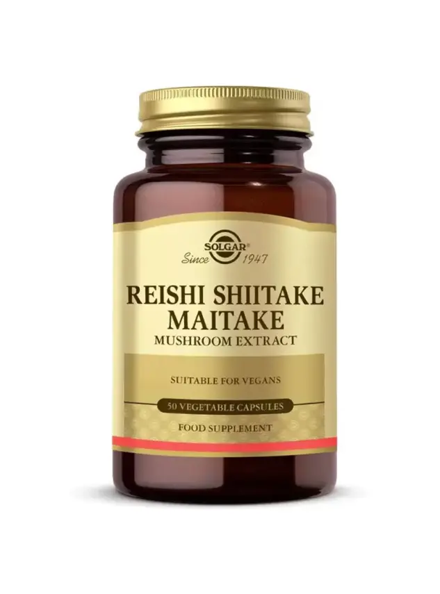 Solgar Reishi Shiitake Maitake Mushroom Extract 50 Bitkisel Kapsül - 1