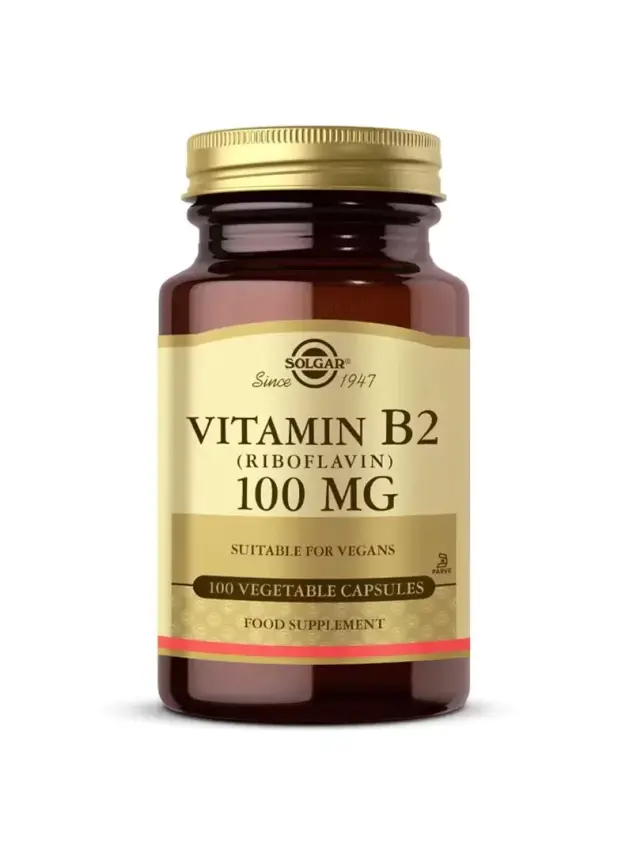 Solgar Vitamin B2 (Riboflavin) 100 Mg 100 Bitkisel Kapsül - 1