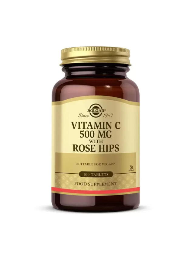 Solgar Vitamin C 500 mg with Rose Hips 100 Tablet - Solgar