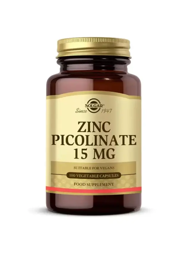 Solgar Zinc Picolinate 15 mg 100 Bitkisel Kapsül - 1