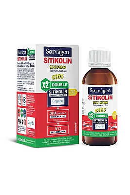 Sorvagen Kids Sitikolin DHA Omega 3 ve B12 Takviye Edici Gıda 150 ml - Sorvagen