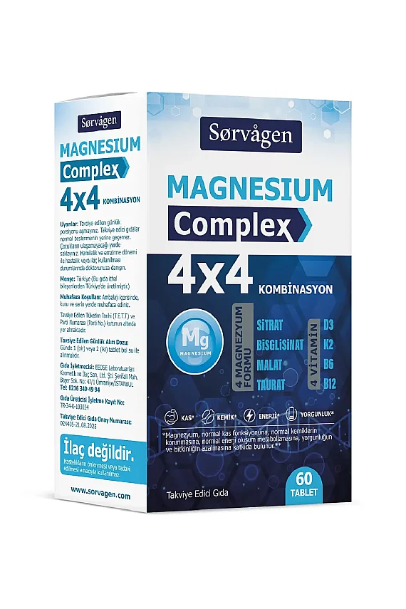 Sorvagen Magnesium Complex 4x4 Combination 60 Tablet - 2