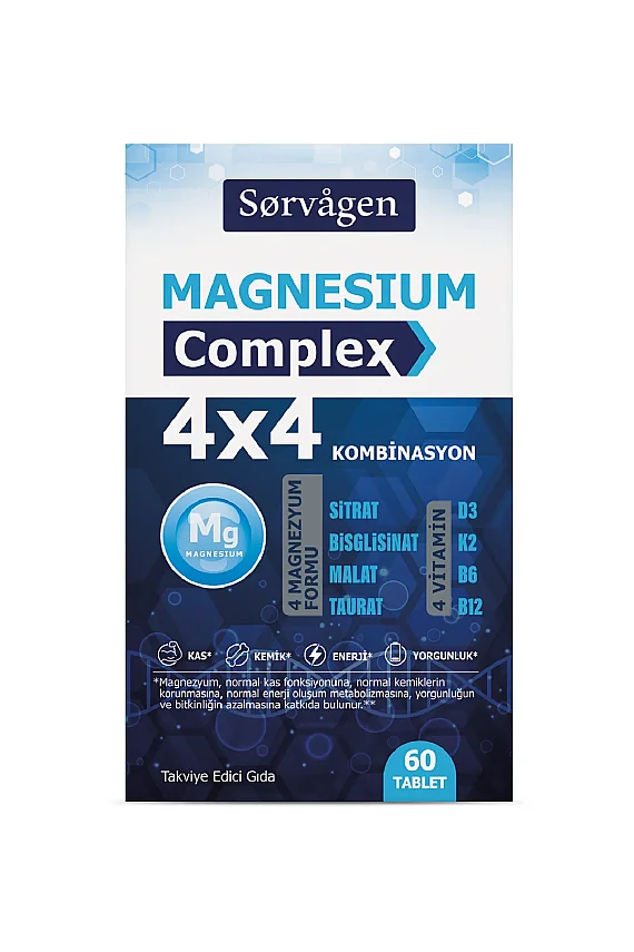 Sorvagen Magnesium Complex 4x4 Combination 60 Tablet - 1