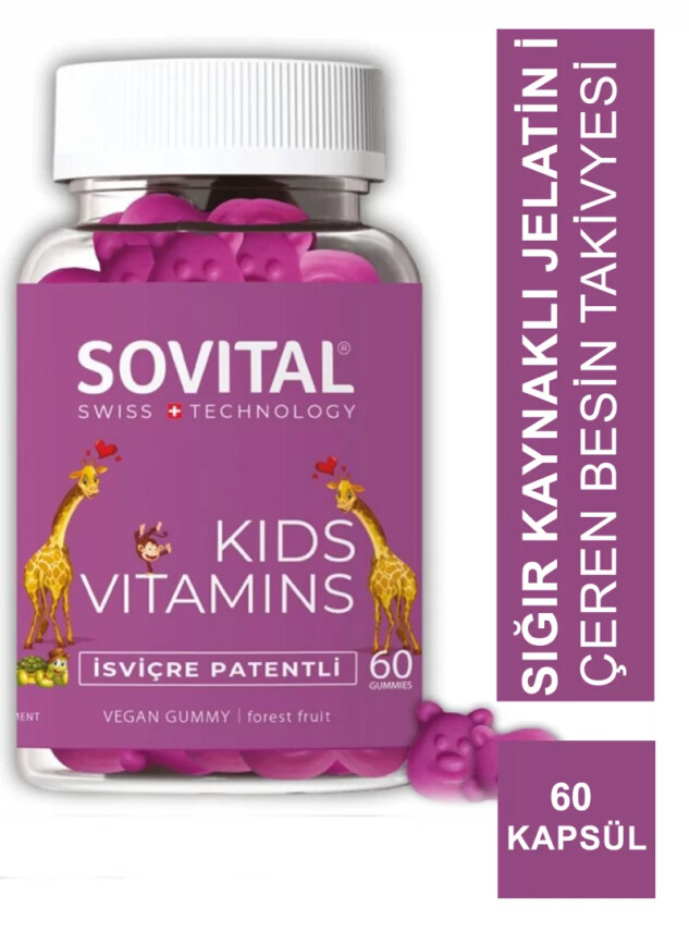 Sovital Kids Vitamins 60 Yumuşak Kapsül - Sovital