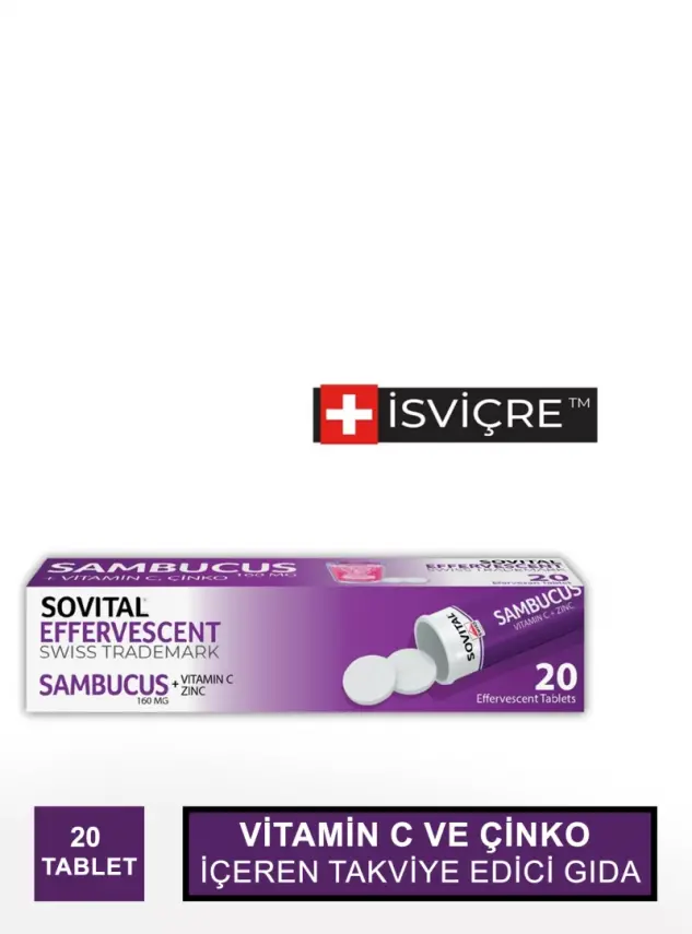Sovital Sambucus Kara Mürver 20 Efervesan Tablet - 1