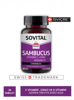 Sovital Sambucus - Kara Mürver - 30 Kapsül - 2