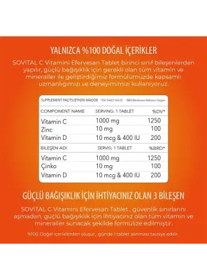Sovital Vitamin C 20 Efervesan Tablet - 2
