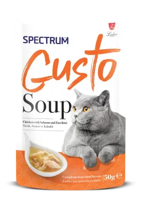 Spectrum Gusto Tavuklu,Somon ve Kabaklı Kedi Çorba 50gr - Spectrum