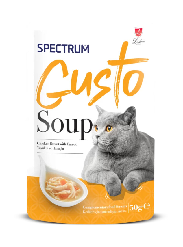 Spectrum Gusto Tavuklu ve Havuçlu Kedi Çorba 50gr - Spectrum