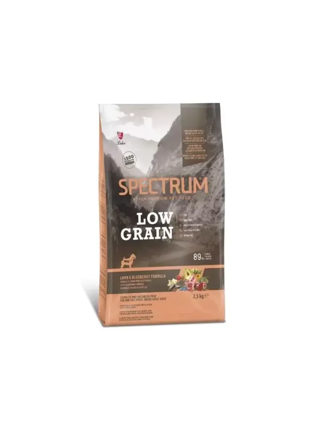 Spectrum Kuzu Etli ve Yaban Mersinli Mini ve Küçük Irk Düşük Tahıllı Yetişkin Köpek Maması 2,5kg - 1