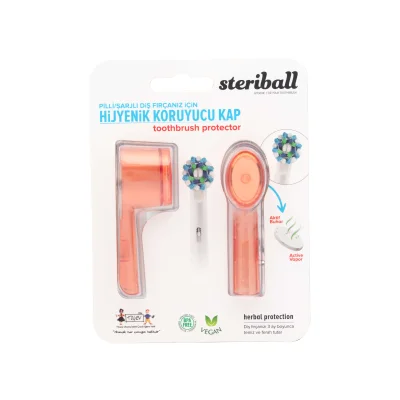 Steriball Elektrikli & Pilli Diş Fırçaları İçin Koruma Kabı 2'li - Turuncu - Steriball