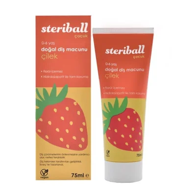 Streiball Çocuk Doğal Diş Macunu Çilek Aromalı 75 ml - 2
