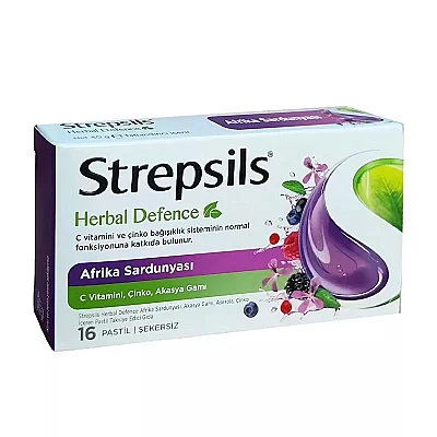 Strepsils Herbal Defence Afrika Sardunyası 16 Pastil - Strepsils