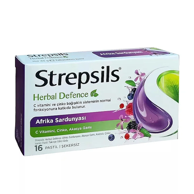 Strepsils Herbal Defence Afrika Sardunyası 16 Pastil - 1