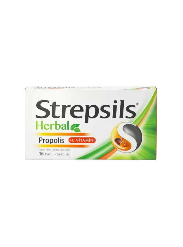 Strepsils Herbal Propolis+C Vitamini 16 Pastil - 1
