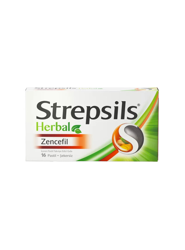 Strepsils Herbal Zencefil 16 Pastil - Strepsils