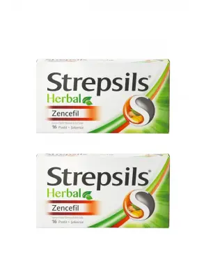 Strepsils Herbal Zencefil 16 Pastil x 2 Adet - Strepsils