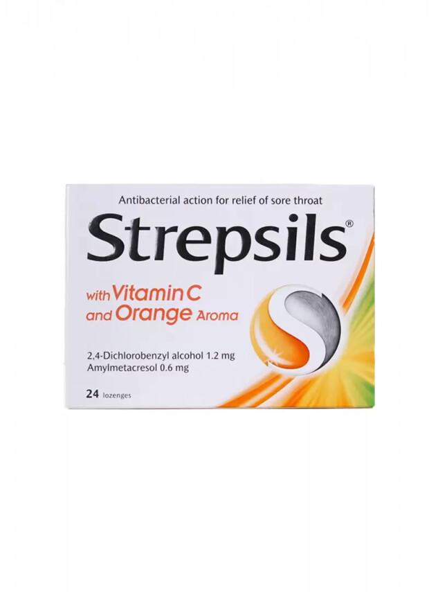 Strepsils C Vitaminli Portakal Aromalı Pastil 24 Adet - Strepsils
