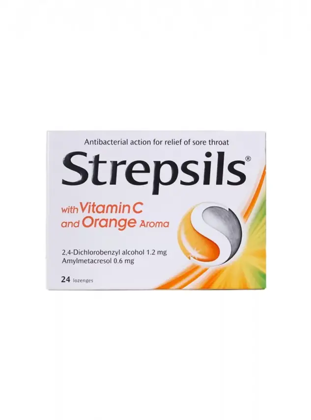 Strepsils C Vitaminli Portakal Aromalı Pastil 24 Adet - 1