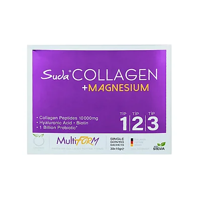 Suda Collagen Multiform+ Magnesium 30 x 15 gr - Portakal Aromalı - Suda Collagen