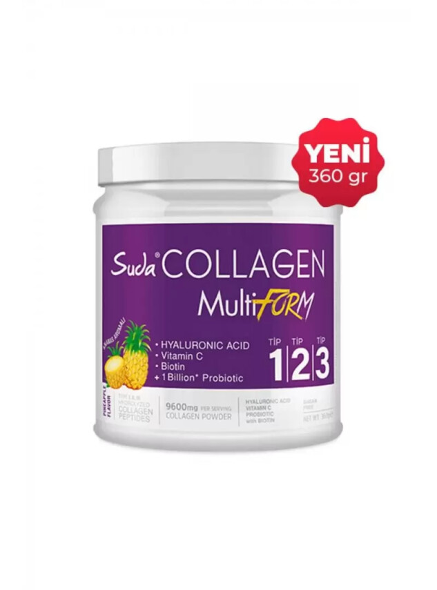 Suda Collagen Multiform Toz Kutu Ananas Aromalı 360 gr - Suda Collagen