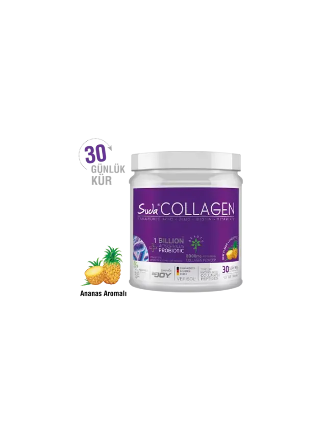 Suda Collagen + Probiyotik Ananas Aromalı Toz Kutu 300gr - 1