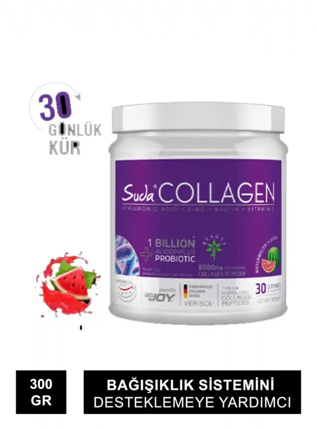 Suda Collagen + Probiyotik Karpuz Aromalı Toz Kutu 300gr - 1