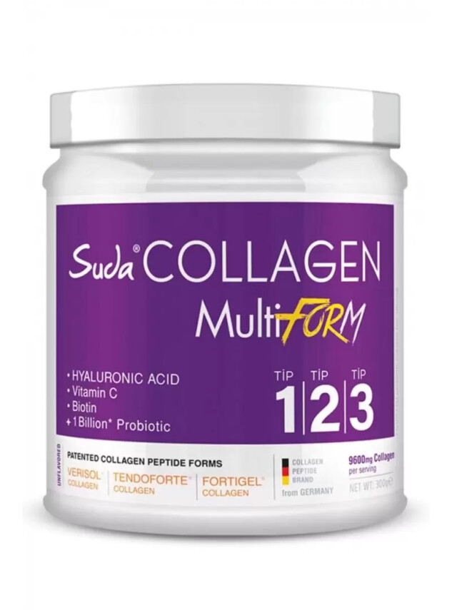 Suda Collagen + Probiyotik Multiform Toz Kutu Takviye Edici Gıda 300 gr - Suda Collagen