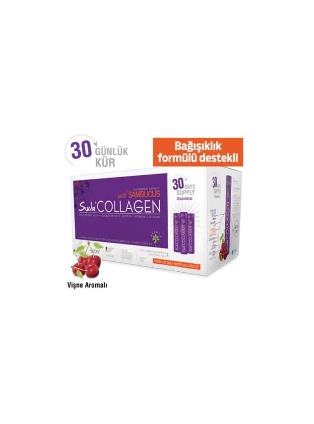 Suda Collagen Sambucus Vişne Flover 40ml x 30 Shot - 1