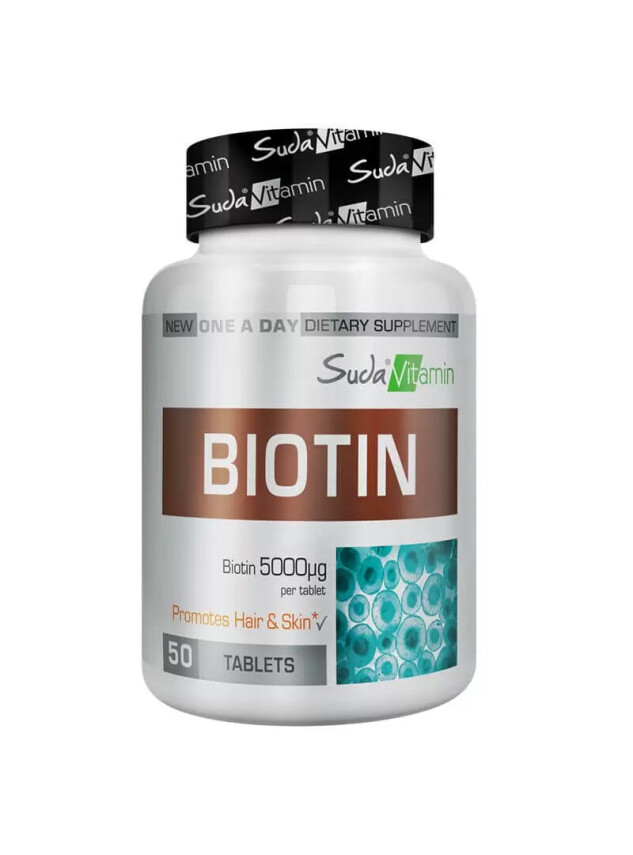 Suda Vitamin Biotin 5000mcg 50 Tablet - Suda Vitamin