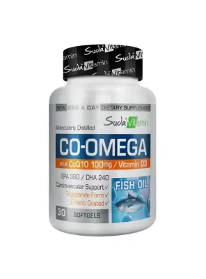 Suda Vitamin Co-Omega Coenzyme Q10 100 mg-30 Yumuşak Kapsül - Suda Vitamin