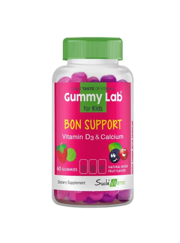 Suda Vitamin Gummy Lab Bon Support for Kids 60 Yumuşak Kapsül - 2