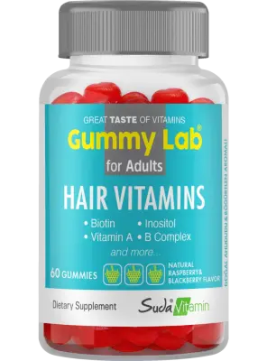 Suda Vitamin Gummy Lab Hair Vitamins for Adult 60 Yumuşak Kapsül - Suda Collagen