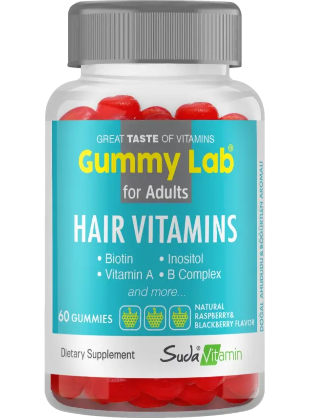 Suda Vitamin Gummy Lab Hair Vitamins for Adult 60 Yumuşak Kapsül - 1