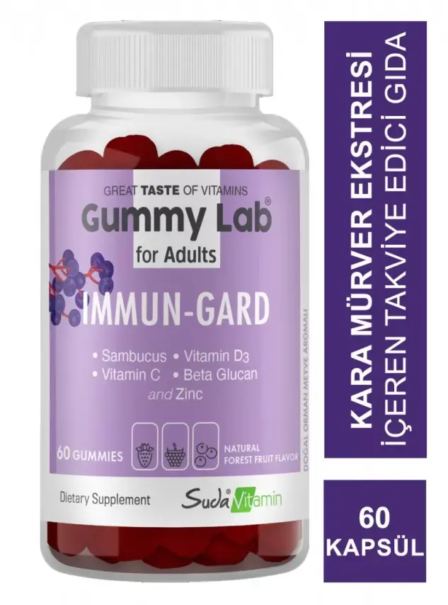 Suda Vitamin Gummy Lab İmmun-Gard for Adult 60 Yumuşak Kapsül - 2
