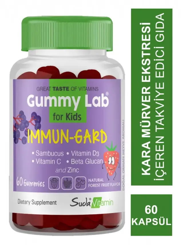 Suda Vitamin Gummy Lab İmmun-Gard for Kids 60 Yumuşak Kapsül - 2