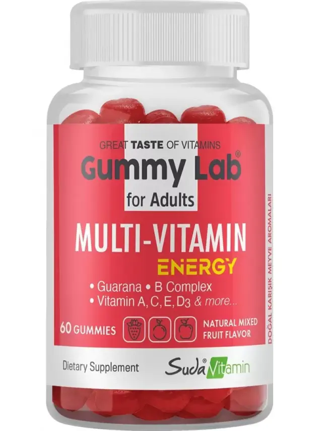 Suda Vitamin Gummy Lab Multi-Vitamin Energy for Adult 60 Yumuşak Kapsül - 2
