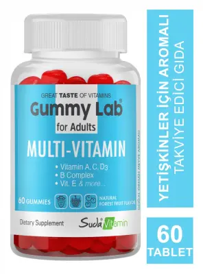 Suda Vitamin Gummy Lab Multi-Vitamin for Adult 60 Yumuşak Kapsül - Suda Collagen