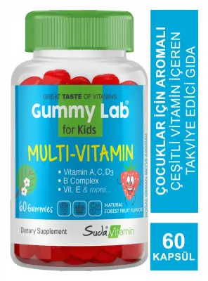 Suda Vitamin Gummy Lab Multi-Vitamin for Kids 60 Yumuşak Kapsül - Suda Collagen
