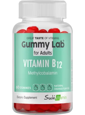 Suda Vitamin Gummy Lab Vitamin B12 for Adult 60 Yumuşak Kapsül - 2