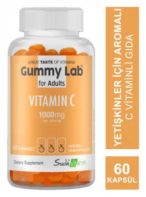 Suda Vitamin Gummy Lab Vitamin C for Adult 60 Yumuşak Kapsül - Suda Collagen