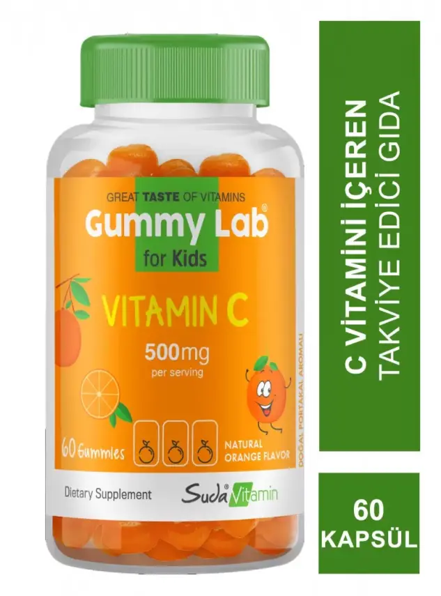 Suda Vitamin Gummy Lab Vitamin C for Kids 60 Yumuşak Kapsül - 2