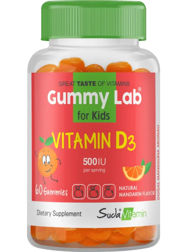 Suda Vitamin Gummy Lab Vitamin D3 for Kids 60 Yumuşak Kapsül - 1