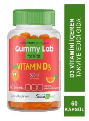 Suda Vitamin Gummy Lab Vitamin D3 for Kids 60 Yumuşak Kapsül - 2