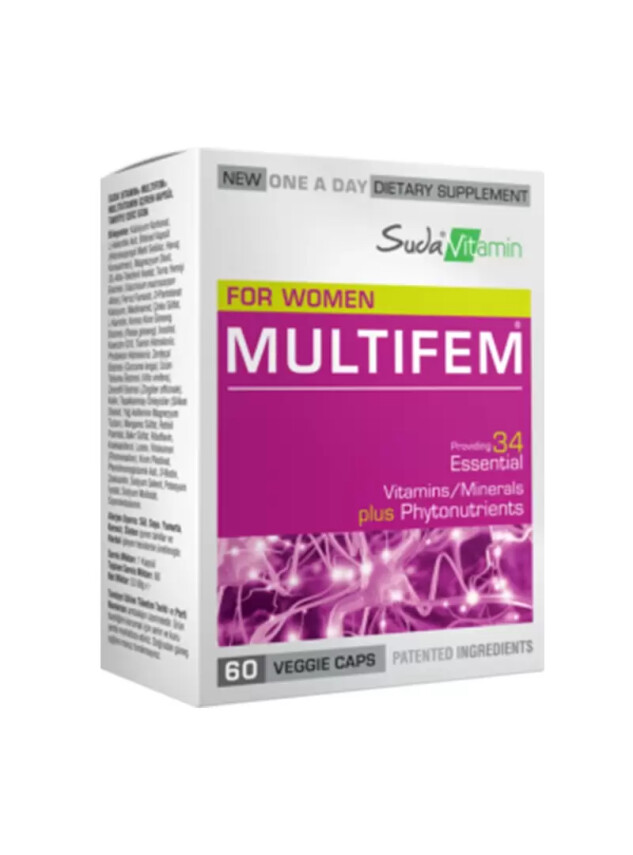 Suda Vitamin Multifem Multivitamin 60 Kapsül - Suda Vitamin