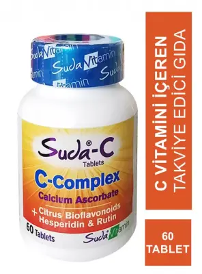 Suda Vitamin Suda-C C-Complex Takviye Edici Gıda 60 Tablet - 2