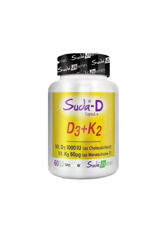 Suda Vitamin Suda-D D3+K2 Takviye Edici Gıda 60 Kapsül - Suda Vitamin