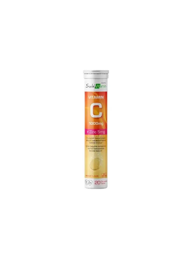 Suda Vitamin Vitamin C 1000mg + Zinc 5mg 20 Efervesan - 1