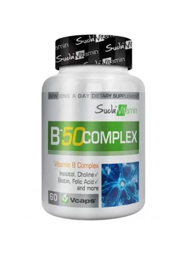 Suda Vitamin Vitamins B-50 Complex 60 Vegi Kapsül - Suda Vitamin