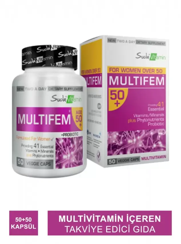 Suda Vitamin Vitamins For Woman Over 50 MultiFem 50+ 50 Kapsül - 2